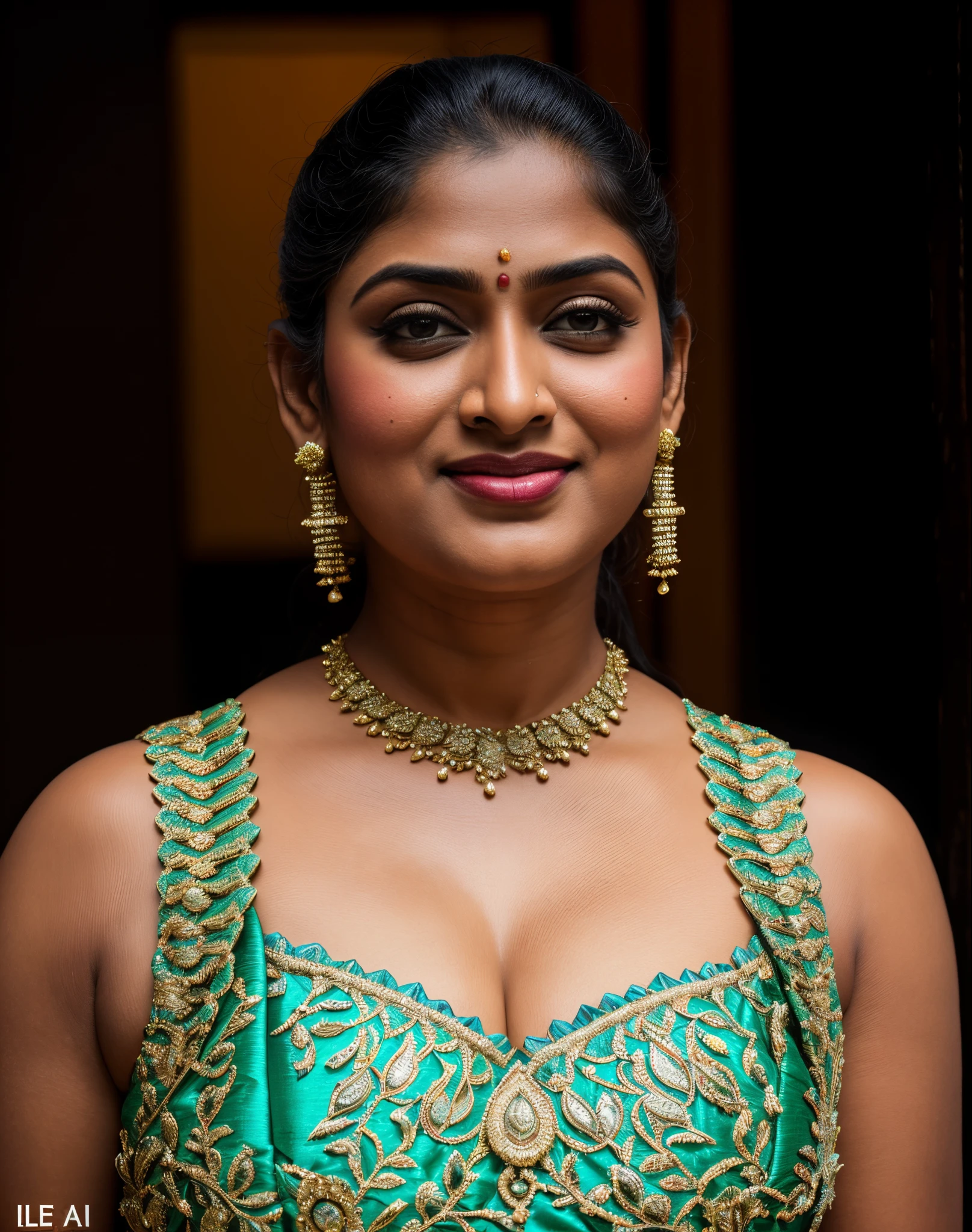 Foto RAW, photorealistic, photography, full body shot, master shot, goddess like beauty, perfect thick chubby mallu Desi aunty bhabhi, Wearing a Stanapatta, a chest-band.Saree model, model Photography, Indian saree shoot, Indian traditional wear advertising photography, traditional wear brand shoot, face of Indian actress Nayanthara, masterpiece, realistic, realism, incredible details,  pleasure, photorealism, detailed skin, skin pores, high contrast, photorealistic Artstation 8k HD digital art trend of high definition and detailed realistic skin texture, ultra detail, realistic skin texture, armature, best quality, ultra high definition, (photorealistic:1.4),, high resolution, detail, raw photo, Re sharp, by Lee Jefferies Nikon D850 Film Stock Photo 4 Kodak Portra 400 Camera F1.6 Lens Rich Color Ultra Real Realistic Realistic Textures Dramatic Lighting Unreal Engine Trending at Art Station Cinestill 800,(pele altamente detalhada: 1.2), 8k UHD, DSLR, soft-lighting, alta qualidade, grain of film, Fujifilm XT3,she didn't like to wear blouse or bra, she  happy to wear only saree, she hates blouse or bra,