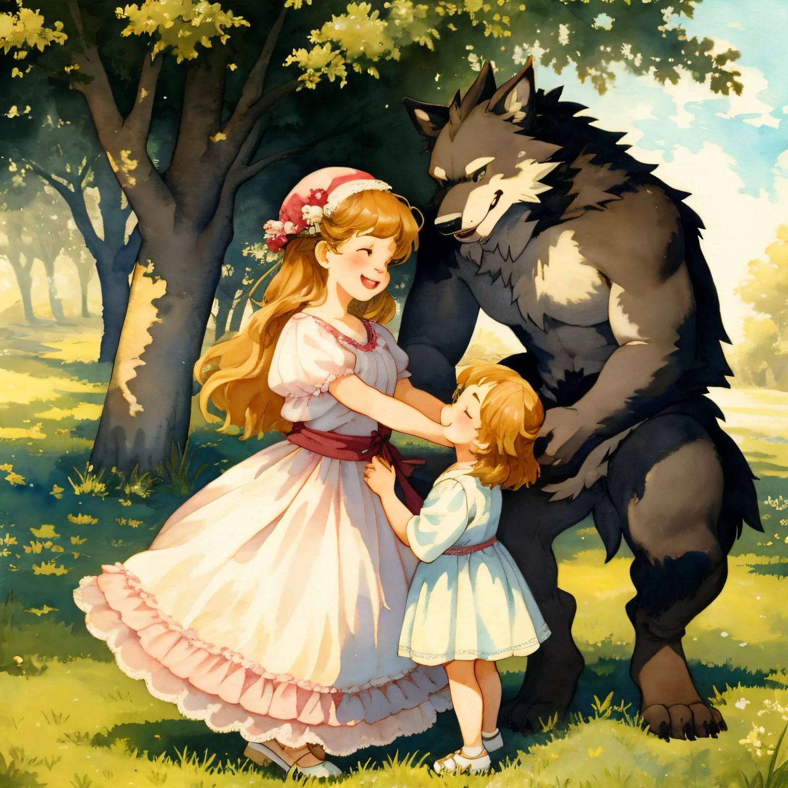 cover page, highres, top quality, best quality, paid reward available, High-quality illustrations, unparalleled masterpiece, perfect artwork, absurdres, super high resolution, detailed background, perfect ( nice 2boys, kemono, suit)(furry anthro:1.7)Top executives shake hands on the achievement of the project, smile, portrait,