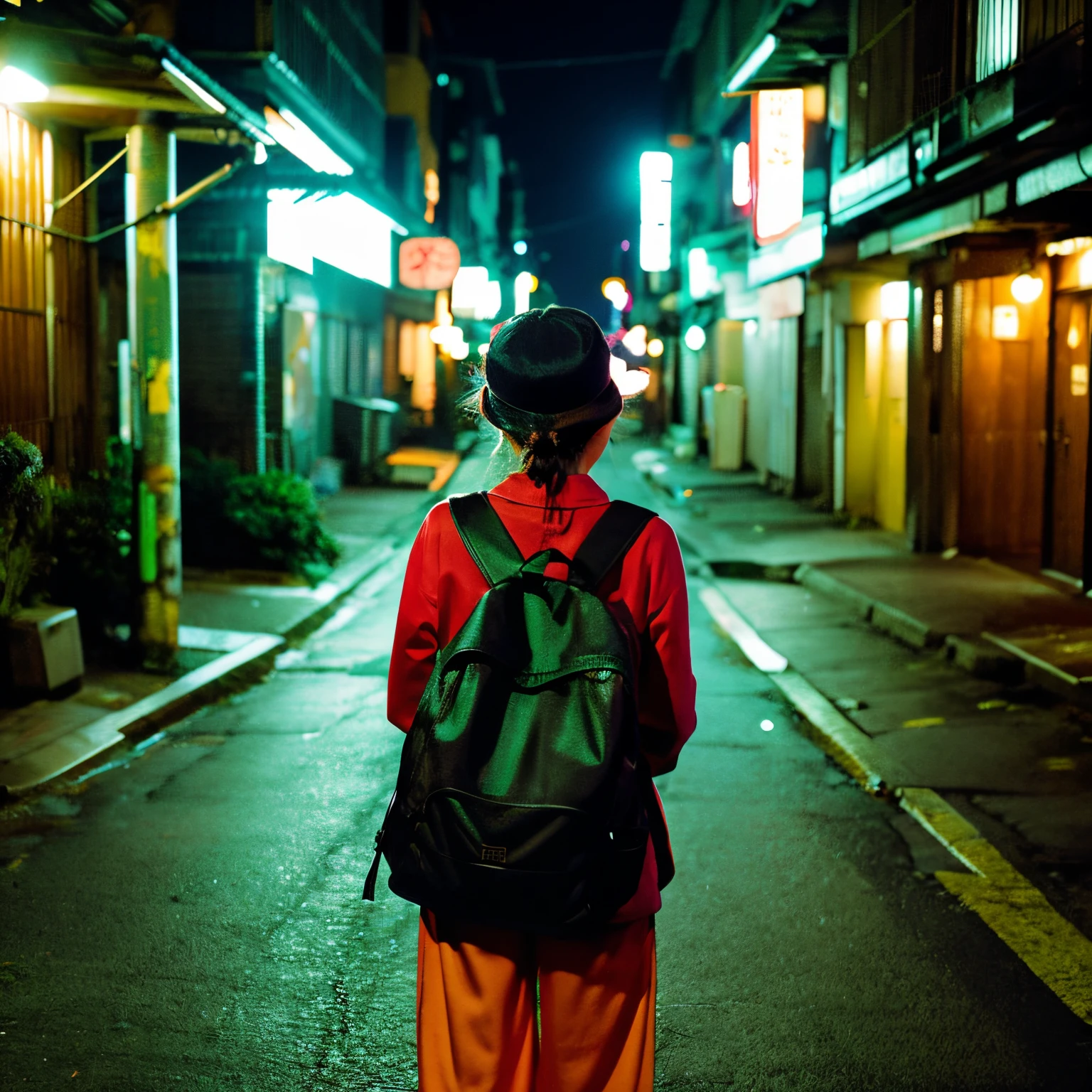 No humans、Back alleys at night、Nishinari Ward