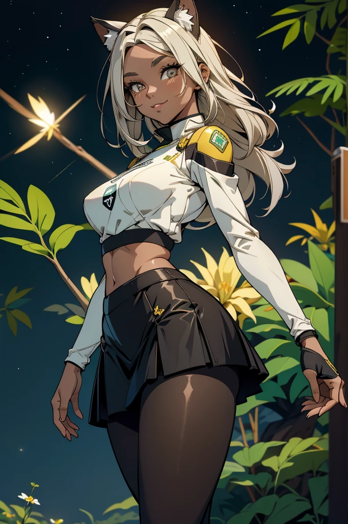 uniforme escolar, uniforme escolar japones foto de corpo inteiro, todo o corpo , cat ears on the head of a beautiful young woman wearing a short skirt, usando meias preta longas apertado ,corpo inteiro na foto,floresta a noite varias luzes,belas coxas, coxas lindas belhos olhos escuros detalhados, sueter branco apertado,maio apertado , tight pantyhose, mini saia , ceu limpo a noite com estrelas numa floresta a noite,short curto linda jovem, olhos sedutores feminino.CABELO CURTO PRETO((CABELOS CURTO PRETO))salto alto, em pe foto de corpo inteiro,cat ears on the head of a beautiful young woman wearing a short skirt, usando meias preta longas e sueter branco apertado,corpo inteiro na foto,floresta a noite varias luzes,belas coxas, coxas lindas belhos olhos verdes detalhados., sueter branco apertado,maio apertado , tight pantyhose, mini saia , ceu limpo a noite com estrelas numafloresta a noite,short curto linda jovem, olhos sedutores feminino.CABELO CURTO PRETO((CABELOS CURTO PRETO)) belos olhos , sorriso lindo, usando oculos
