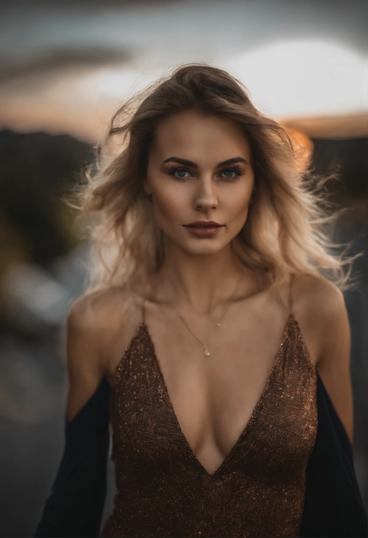 Selfie, Plan: 1.4), (Right half of the body: 1.4), RAW UHD portrait photo of a 24-year-old blonde (Femme aux yeux bleus) Marcher dans une ruelle sombre, gros seins, Ville la nuit, (rocher), (Encolure), specifics (Tissu!, Cheveux!, Briller, Couleur!!, disadvantages: 1.1), Bright eyes with a high level of detail (staring into the camera), SLR lighting, Appareil photo reflex mono-objectif, ultra qualit y, re sharpness, profondeur de champ, Filmkom (Milieu), Fujifilm XT3, Limpide, Rahmenmitte, beau visage, mise au point nette, st reet lamp, Neonbeleuchtung, Bokeh (dimly lit), Nuit, (Ciel nocturne), Detailed skin pores, peau grasse, Coup de soleil, Complex ey esDetails, corps entier entier, gros seins