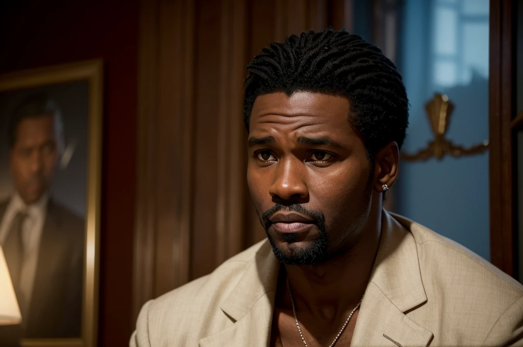 Il est dans le décor d'un film et il est comme Yomi Denzel