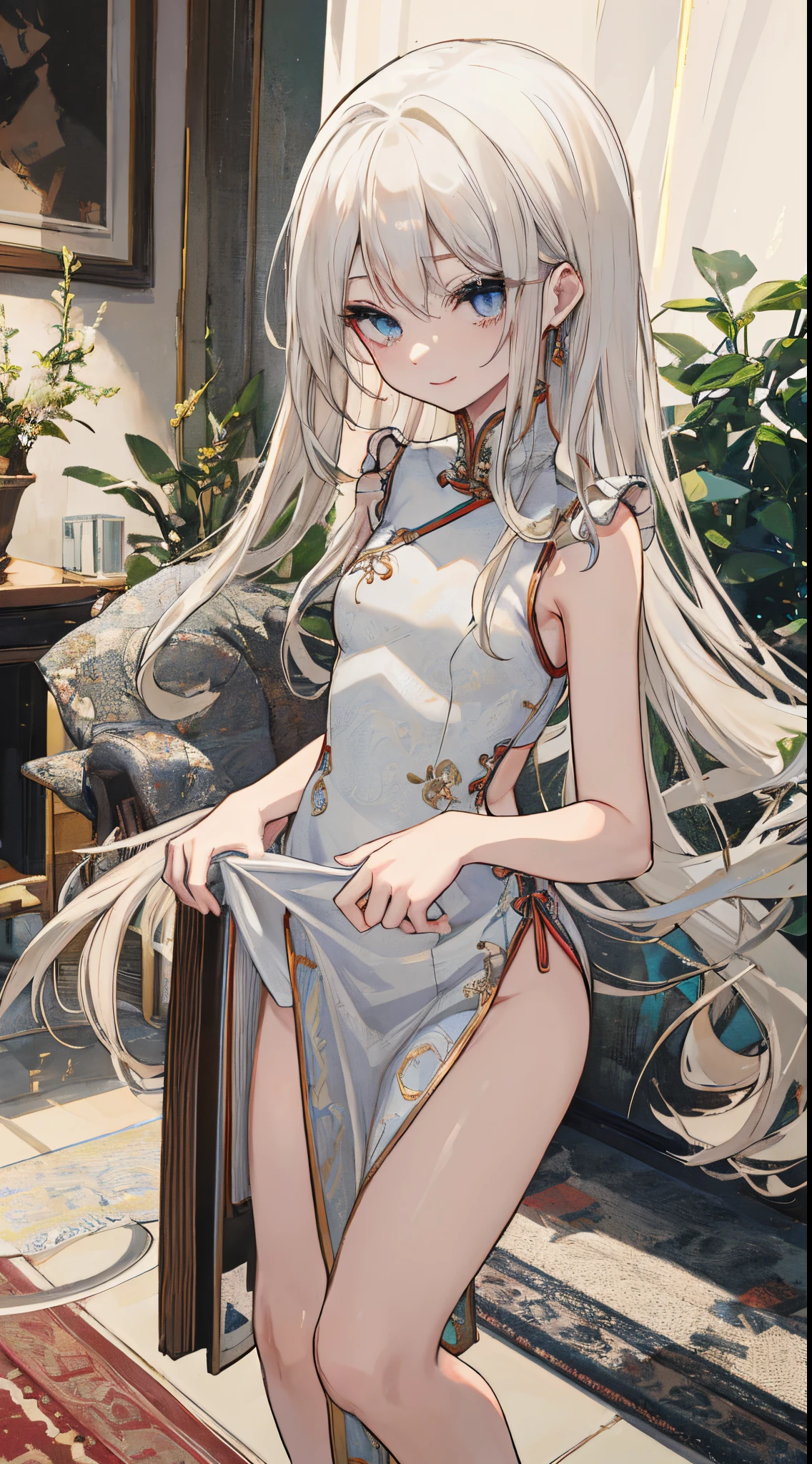 girl, ancient chinese costume, whole body, sunlight, Clear Face, Clean white background, masterpiece, Super Detail, A magnificent composition, Ultra HD, high quality, Very detailed, Official Art, Uniform 8k wallpaper, Super Detail, 32k ((Toddler girl)) (())((naked)) ((nsfw))Long Hair((See-through clothing))