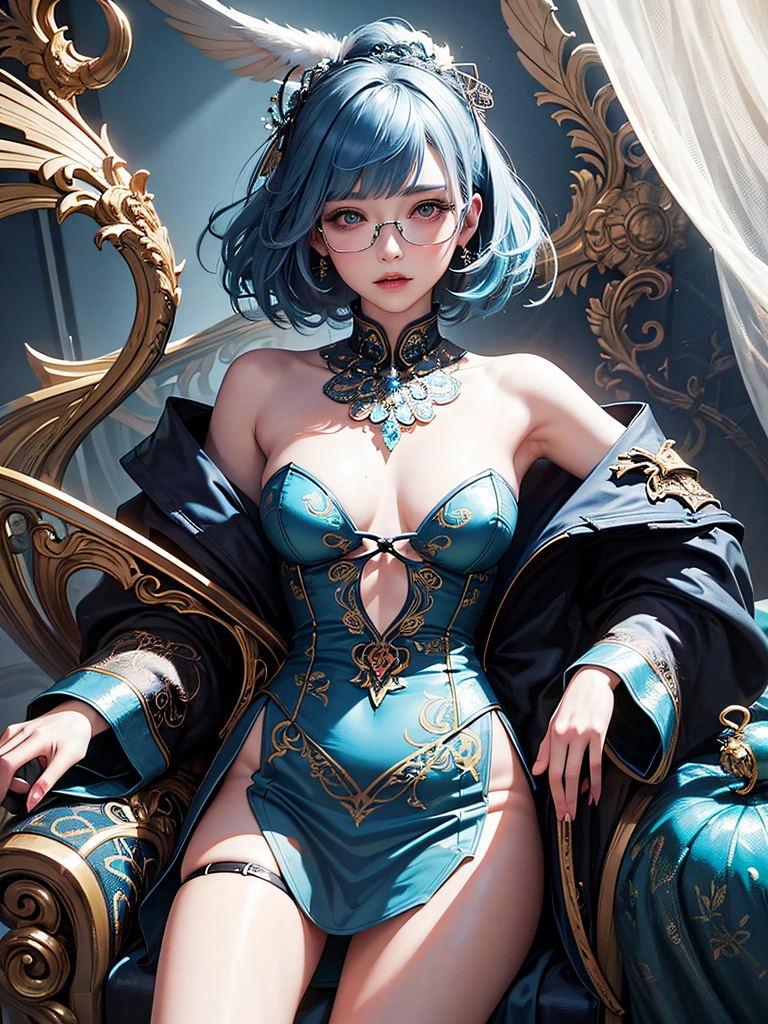 offcial art,Unity8k wallpapers,ultra - detailed,Beauty and aesthetics,tmasterpiece,Best quality,(Tangled,datura,Tangles,entangled),(s fractal art:1.3),1个Giant Breast Girl,The content very detailed,dynamic angle,cow boy shot,Chaos in its most beautiful form,Elegant,Fauvistdesign,vibrant with colors,romanticism lain,JamesJean,roby dwi antono,ross tran,French bacon,Michael Mraz,Adrian Genius,petra cortright,Gerhard Richter,Takato Yamamoto,Ashley Wood,Atmospheric,A note of ecstasy,streaming musical notes visible,circle glasses,Colorful