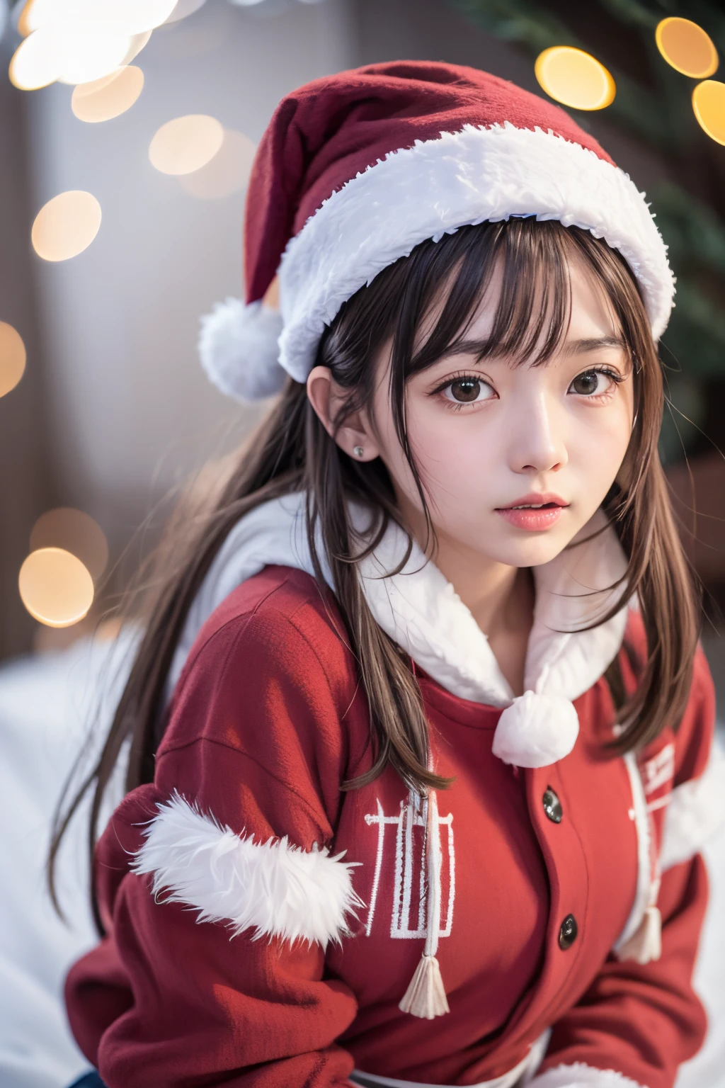 1 girl, it woman, singing christams song, Even though Christmas night
Is coming i can't feel fine
Everywhere it's full of lights
Reminding me the best december
And the weeks we spent together
watching every single glass
looking for the right presents
to complete my xmas list