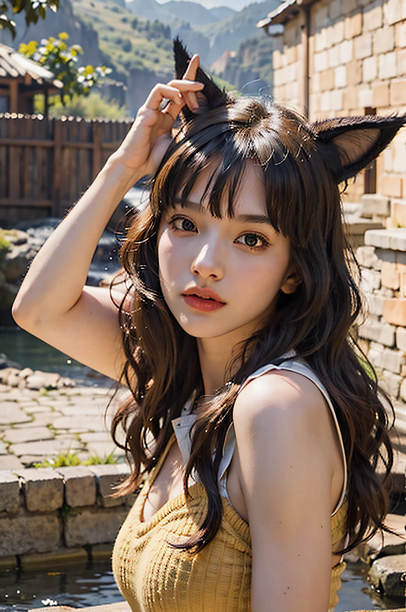 Salute, Realistic cat ears,
