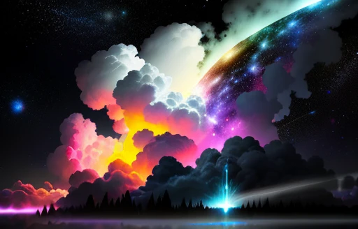 Nahaufnahme eines Sterns in der Mitte einer Galaxie, Der Nebel explodiert, Epischer Nebel, leuchtender Nebel, Dramatischer, powerful fog, Kosmische Nebel, dramatischer Sonnenuntergangsnebel, Ein Nebel, der heftig explodierte, Nebel im Universum, Weltraumnebel, Sternenwolke, The beautiful nebula was born, Explodierender Nebel, Nebelwolken, Bunter Nebel, Nebel am Himmel,bunter