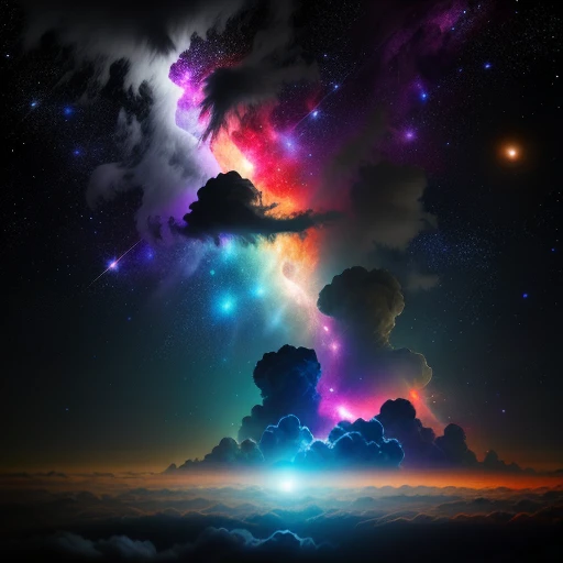 Nahaufnahme eines Sterns in der Mitte einer Galaxie, Der Nebel explodiert, Epischer Nebel, leuchtender Nebel, Dramatischer, powerful fog, Kosmische Nebel, dramatischer Sonnenuntergangsnebel, Ein Nebel, der heftig explodierte, Nebel im Universum, Weltraumnebel, Sternenwolke, The beautiful nebula was born, Explodierender Nebel, Nebelwolken, Bunter Nebel, Nebel am Himmel,bunter