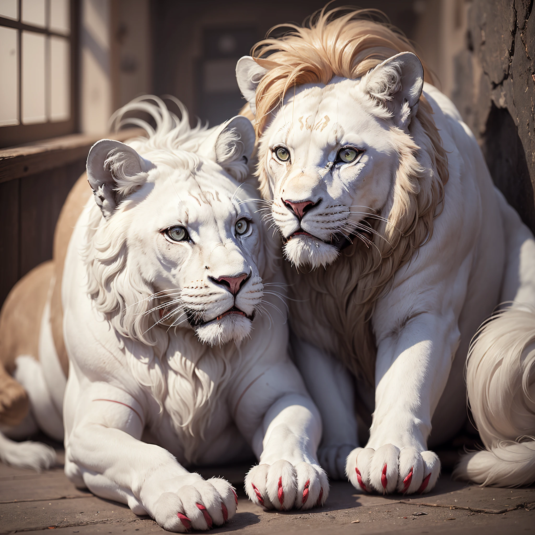 white lion with 8k quality --auto --s2