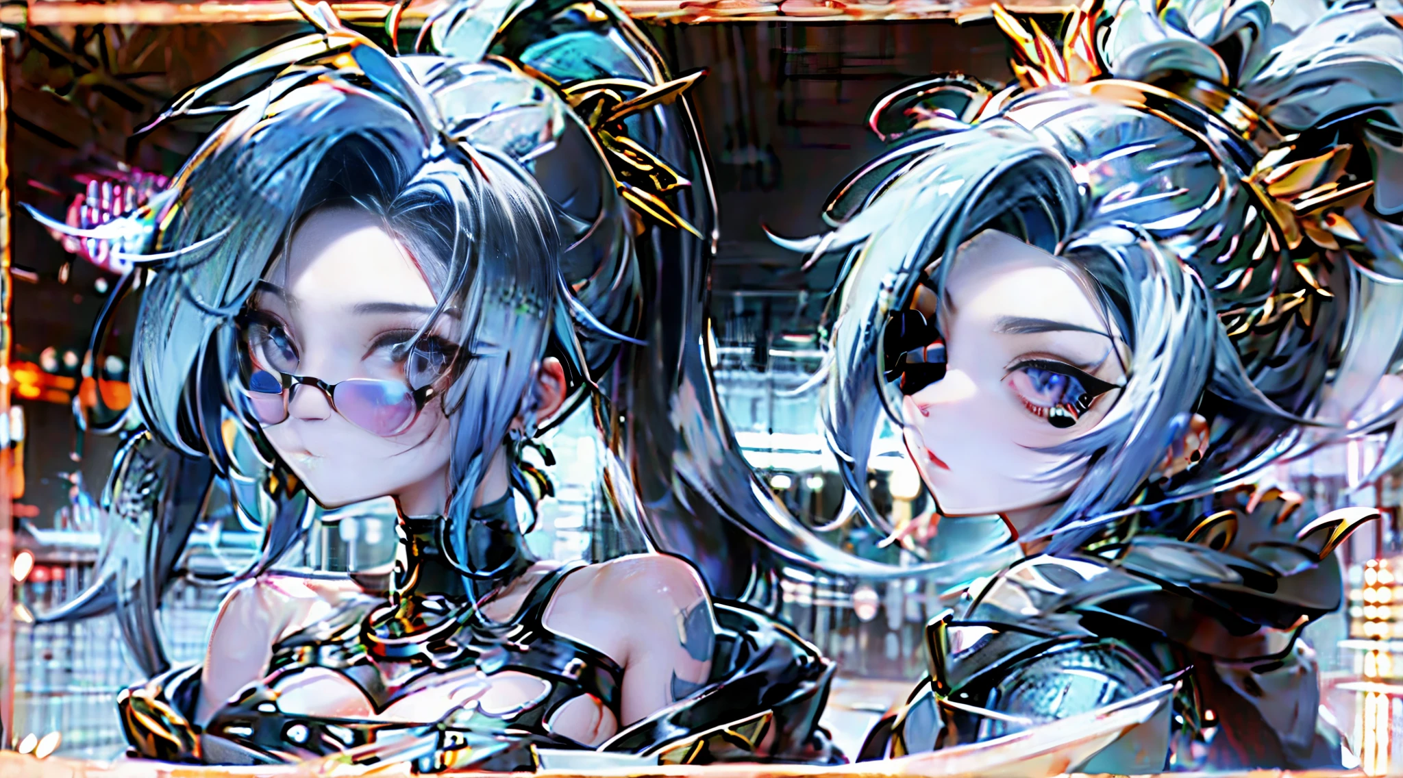 gold frame transparent glasses