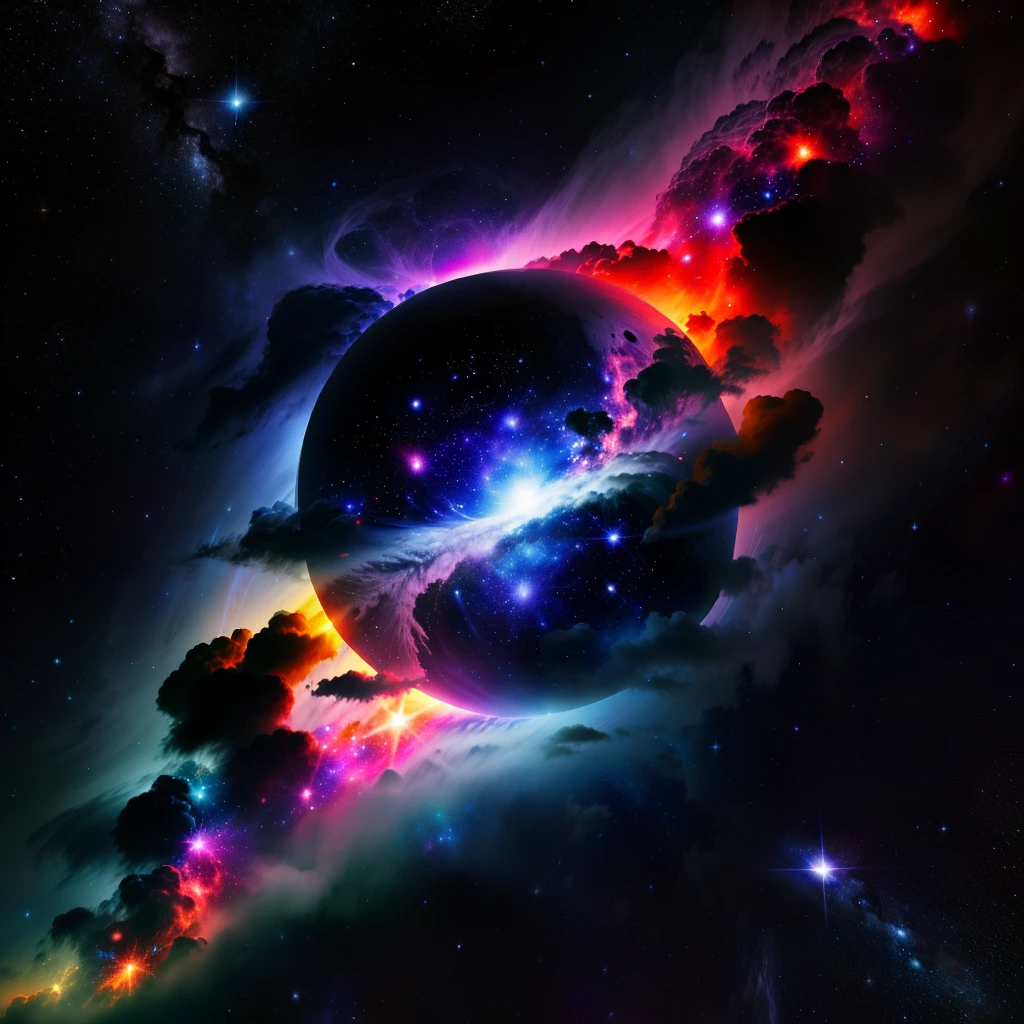 Nahaufnahme eines Sterns in der Mitte einer Galaxie, Der Nebel explodiert, Epischer Nebel, leuchtender Nebel, Dramatischer, powerful fog, Kosmische Nebel, dramatischer Sonnenuntergangsnebel, Ein Nebel, der heftig explodierte, Nebel im Universum, Weltraumnebel, Sternenwolke, The beautiful nebula was born, Explodierender Nebel, Nebelwolken, Bunter Nebel, Nebel am Himmel,bunter