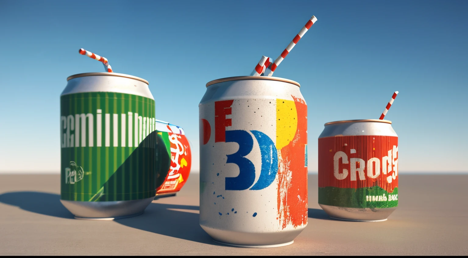 Artwork or art installation created through recycling using cans and straws,can be a work of art, 2.5D illustration, 3 Rendering, 3D modeling, Behans 3D Art Trends, Behans 3D Art Trends, 3d illustrations, 3d illustrations, 3d illustrations, Commercial illustration, Cinema 4D color rendering, stylized 3d render, Stylized digital illustration, stylized 3d render, 8K