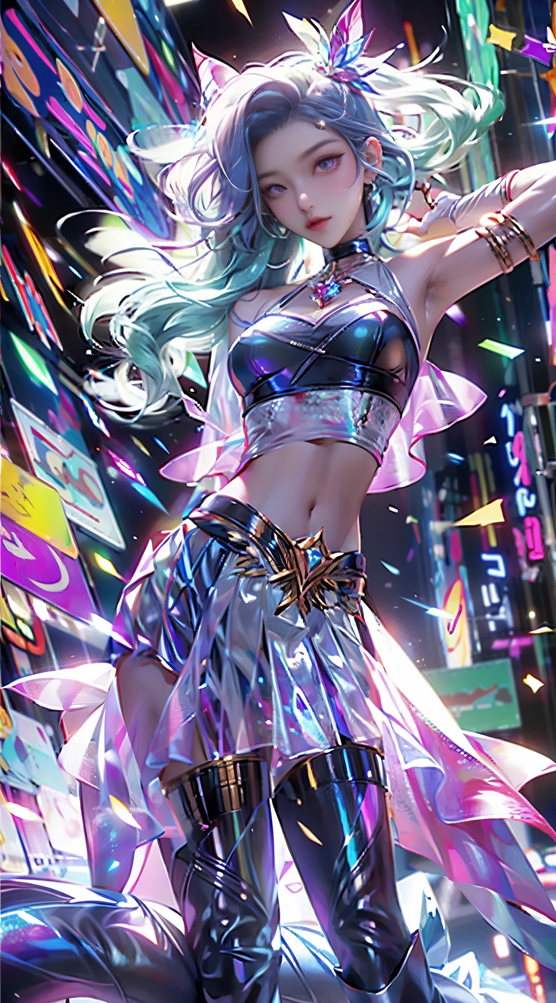 A close up of a woman in a costume with a sword - SeaArt AI