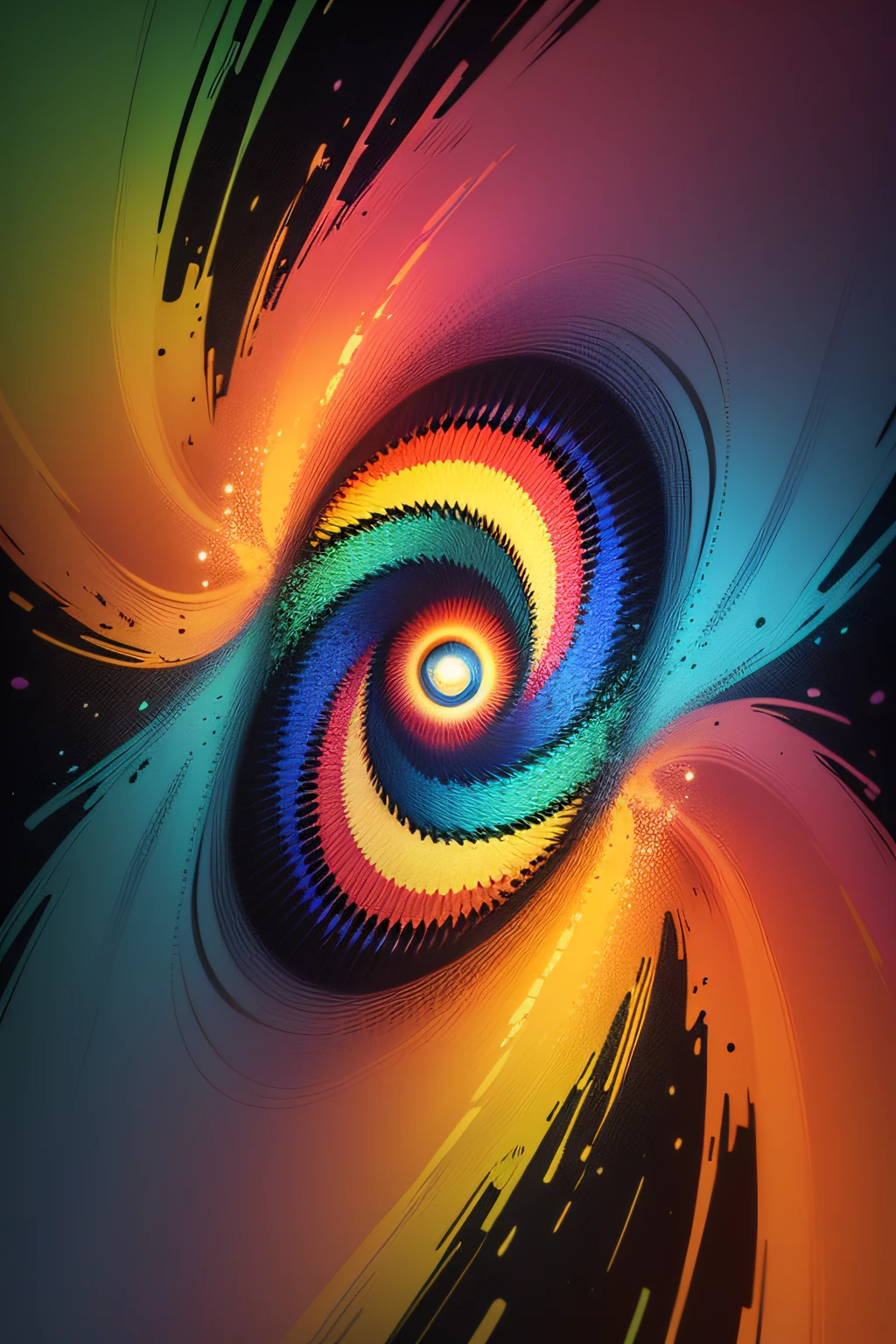 A stunning swirl of mesmerizing and psychedelic color.