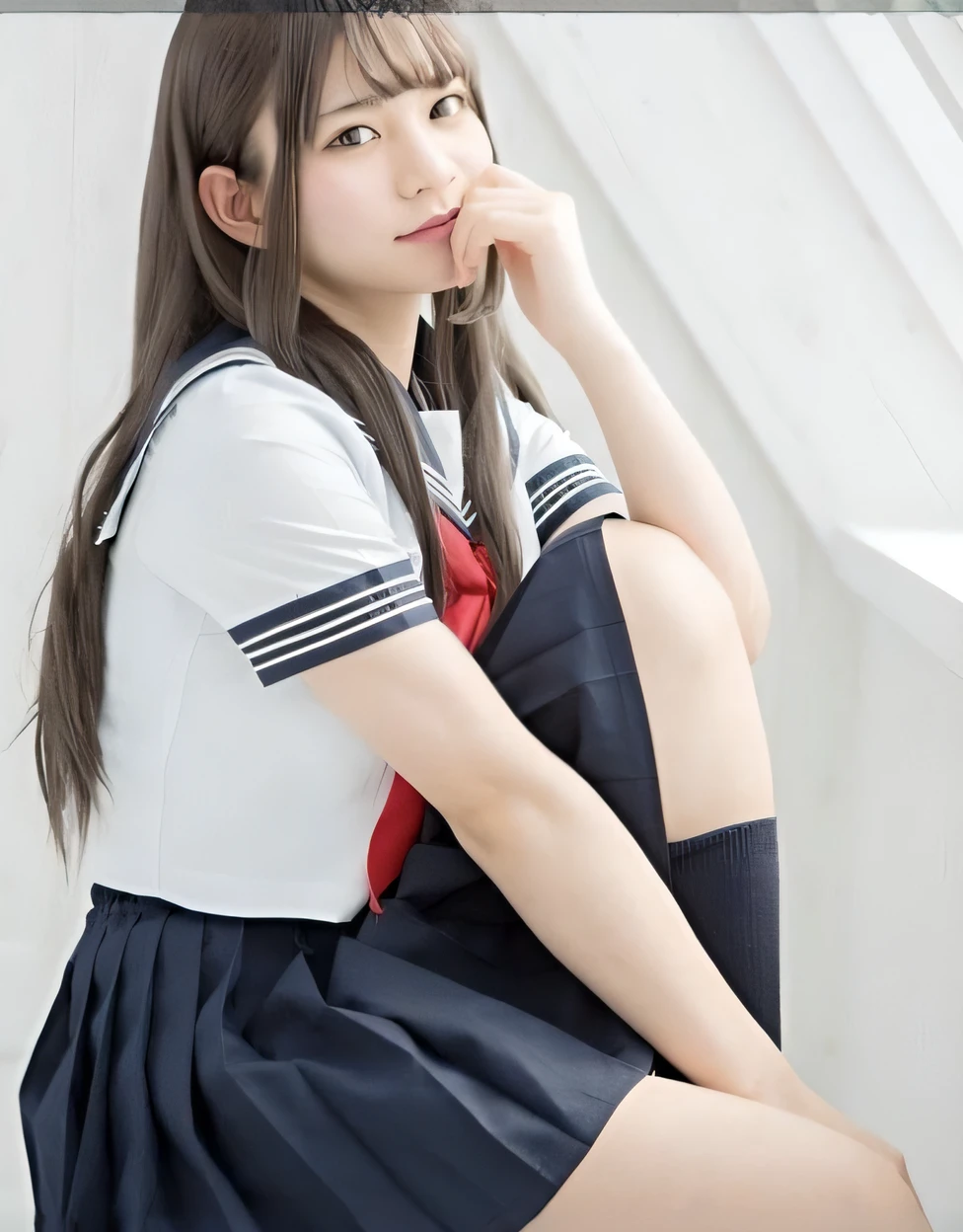 Best Quality, 超A high resolution, (Photorealistic:1.4), Long hair, Bangs, Blue Hot Pants, chameltoe, up looking_で_viewer. Little smile, white tank-top, high-heels, standing elegantly, smooth lips, glaze eyes, At the wedding, zoomed, (strong big brealossal breasts:1.50,Big brith plenty of0,Beautiful areola,Beautiful nipples,Beautiful betton,Super thin wrvaceous,Beautifully shafemale genitalia,Erect nipples,Sukesuke swimsuit,cat slit,)