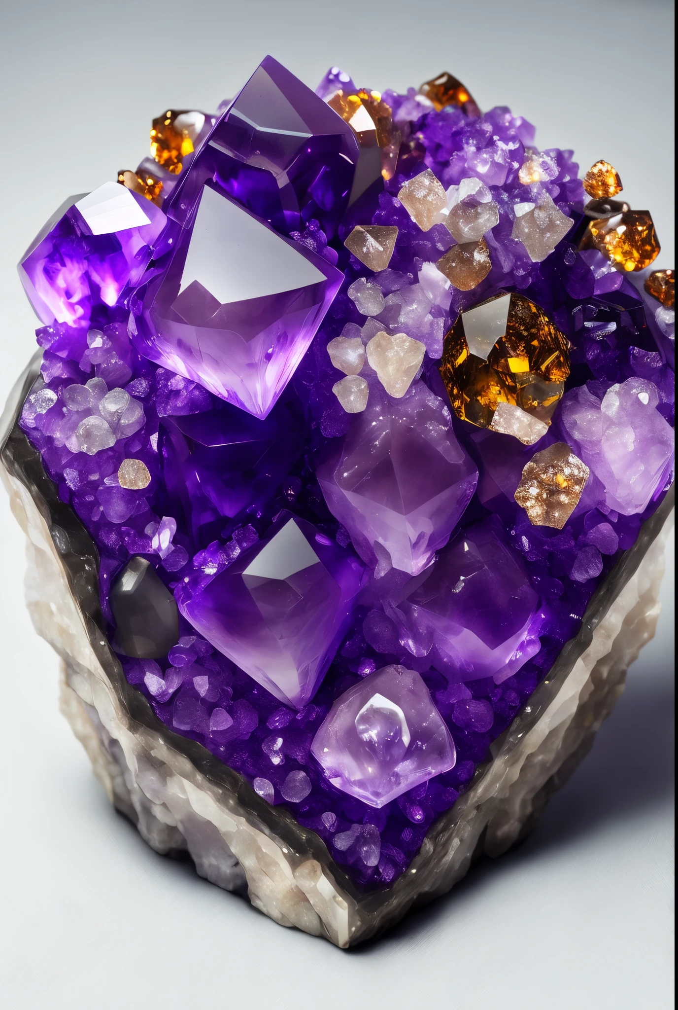 hollow amethyst cave, amazing amethyst geode, geode, Druze Geode, Amethyst, agates, Amethyst Citrine Opal, purple crystal inlays, inlaid gemstones, amethyst opal citrine, amethyst mineral quartz, partially spacey crystallized, stunning detailed, jaw-droppingly beautiful, Octagon 8k, jaw-droppingly beautiful