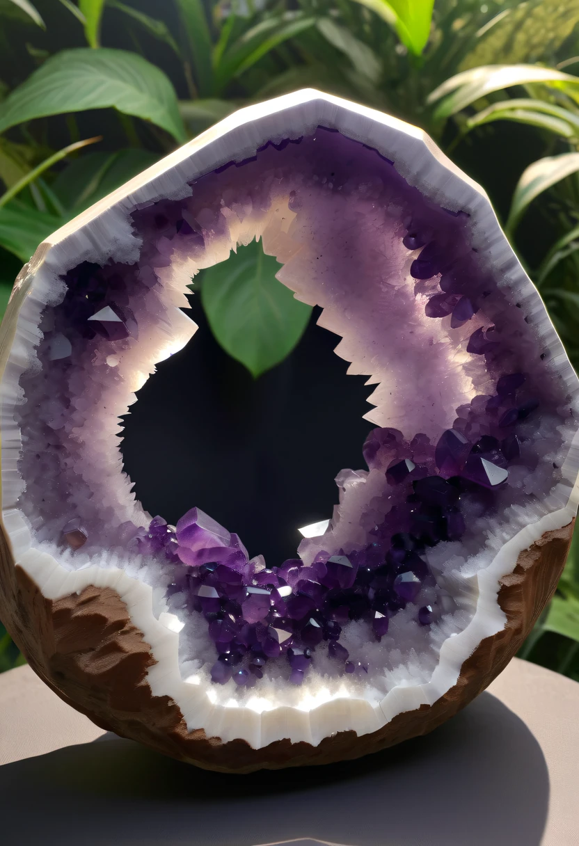 Brazilian Amethyst Cave,round or oval,Empty,desktop accessories,Weird Mineral Art,