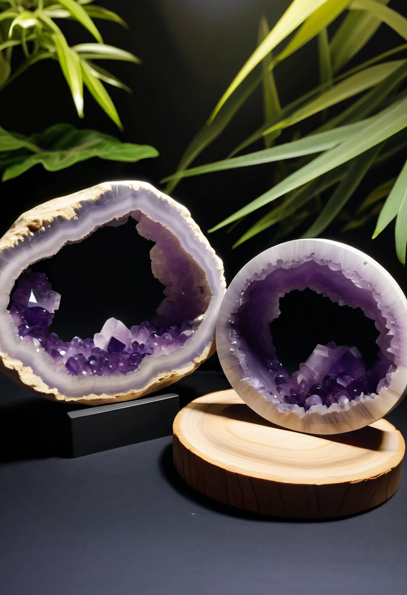 Brazilian Amethyst Cave,round or oval,Empty,desktop accessories,Weird Mineral Art,