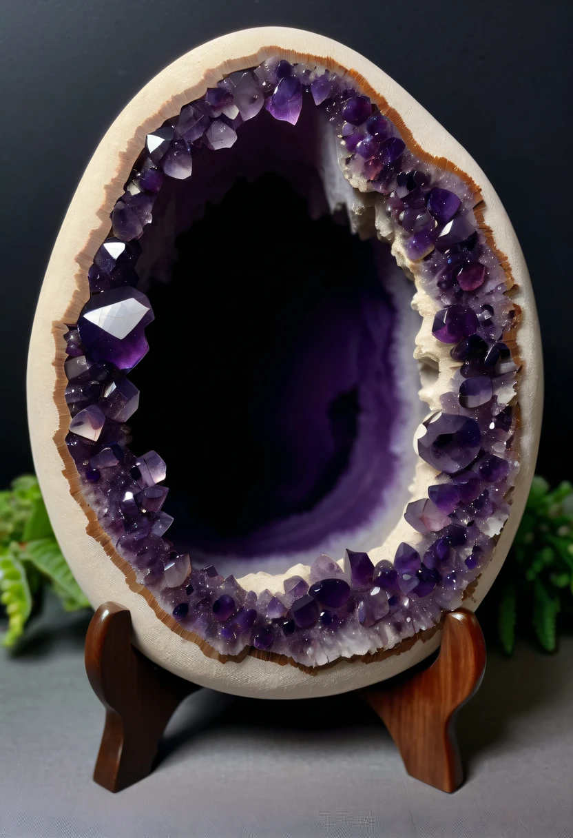Brazilian Amethyst Cave,round or oval,Empty,desktop accessories,Weird Mineral Art,