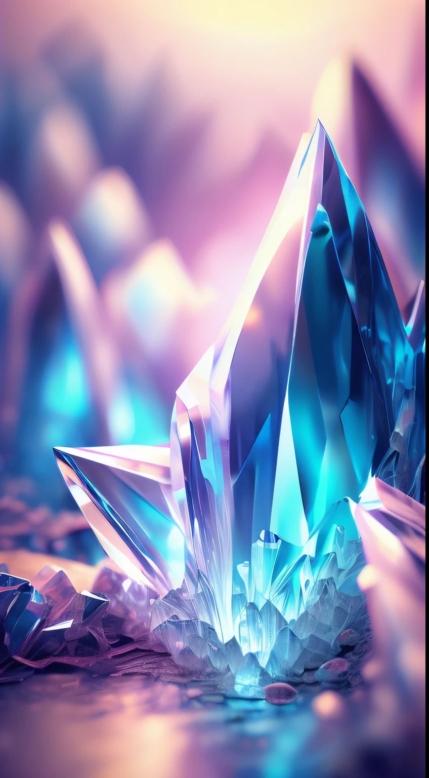 Product pictures of Brazilian Crystal Cave, Crystal cave with stibnite crystals, tmasterpiece, (Very detailed CG unified 8k wallpaper), (Best quality at best), (Most Best Illustration), (The best shadow), Background fluorite crystals and associated mineral crystals , Enigmatic Atmosphere, Surrounded by exquisite treasures and mineral structures, (particle effect), isometric 3D, octaneratingrendering, Ray traching, 超詳細