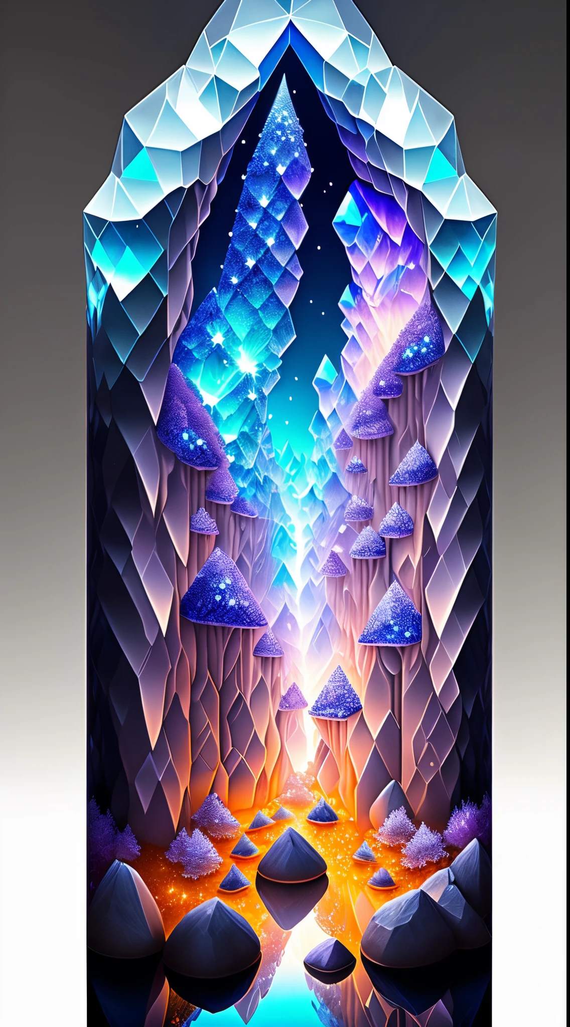 Fantasy cave walls made of mineral crystals,covered with precious crystals, crystal cluster, s fractal art,subsurface, exploration, Glowing crystal, fluorite crystal,associated mineral crystals , Enigmatic Atmosphere, Sparkling crystals, Natural Crystal, sparkling reflections, underground lake, Hidden treasure, mineral structure,(Best quality at best,ultra - detailed,Best Best Illustration,The best shadow,tmasterpiece,A high resolution,professionalartwork,famousartwork),hyper realisitc,