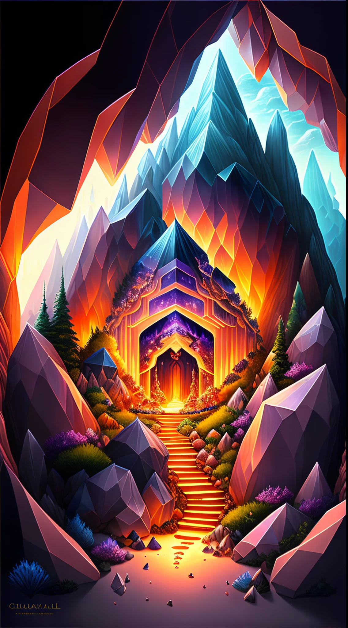 the Crystal Cavernest quality at best，ultra - detailed，Best Best Illustration，The best shadow，tmasterpiece，A high resolution，professionalartwork，famousartwork），hyper realisitc，