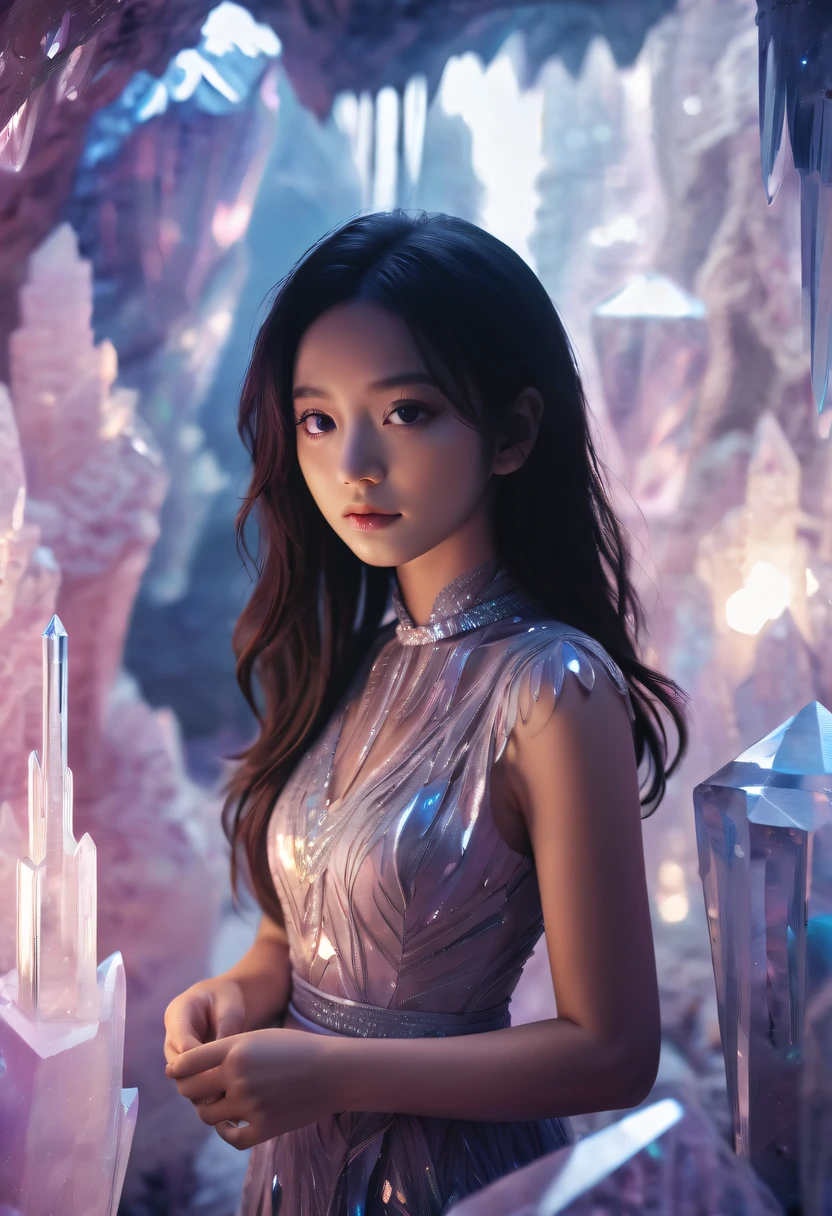 girl in crystal cave