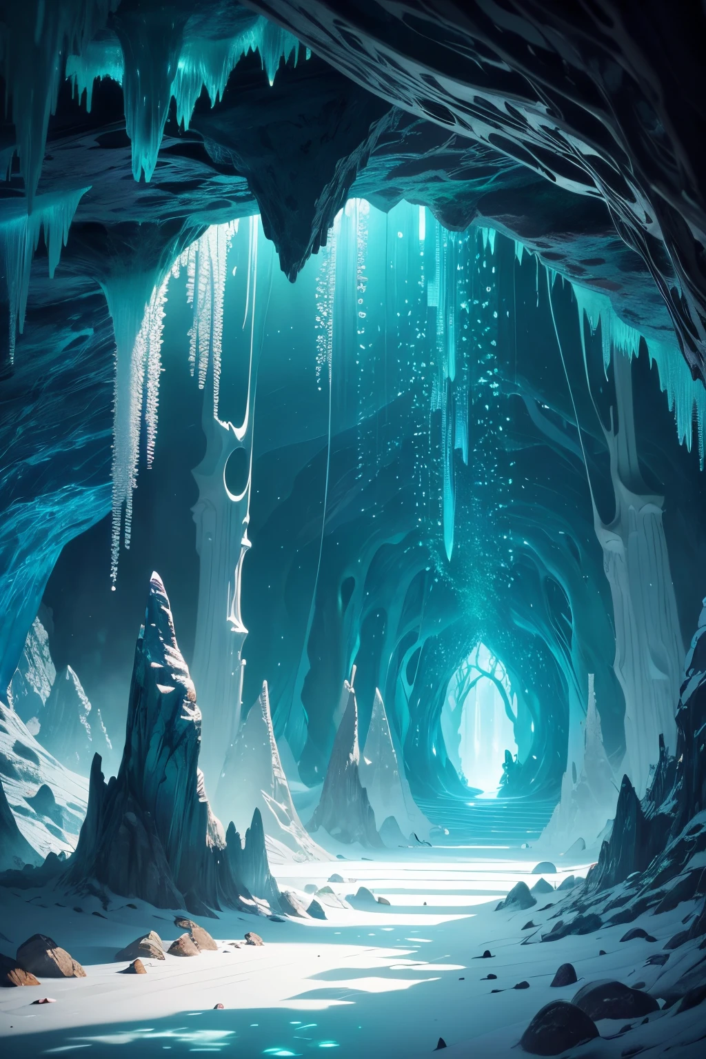 best quality,4k,8k,highres,masterpiece:1.2,ultra-detailed,realistic,photorealistic:1.37,Crystal Caves,illuminated,glowing crystals,meticulously carved rock formations,prismatic reflections,ethereal beauty,underground wonderland,enchanting colors,stalactites and stalagmites,twinkling light,sparkling gemstones,subterranean tranquility,magical atmosphere,magnificent caverns,sublime textures,sublime beauty,luminous crystals,mesmerizing patterns,undulating shadows,captivating depths,otherworldly allure,faint echoes,crystalline formations,cavernous chamber,sublime splendor,shimmering brilliance,dazzling spectacle,
labyrinthine pathways,subdued lighting,subterranean silence,whispering secrets,hidden treasures,emerald green hues,translucent sculptures,glacial elegance,ethereal glow,dimly lit corners,serene tranquility,hidden gems