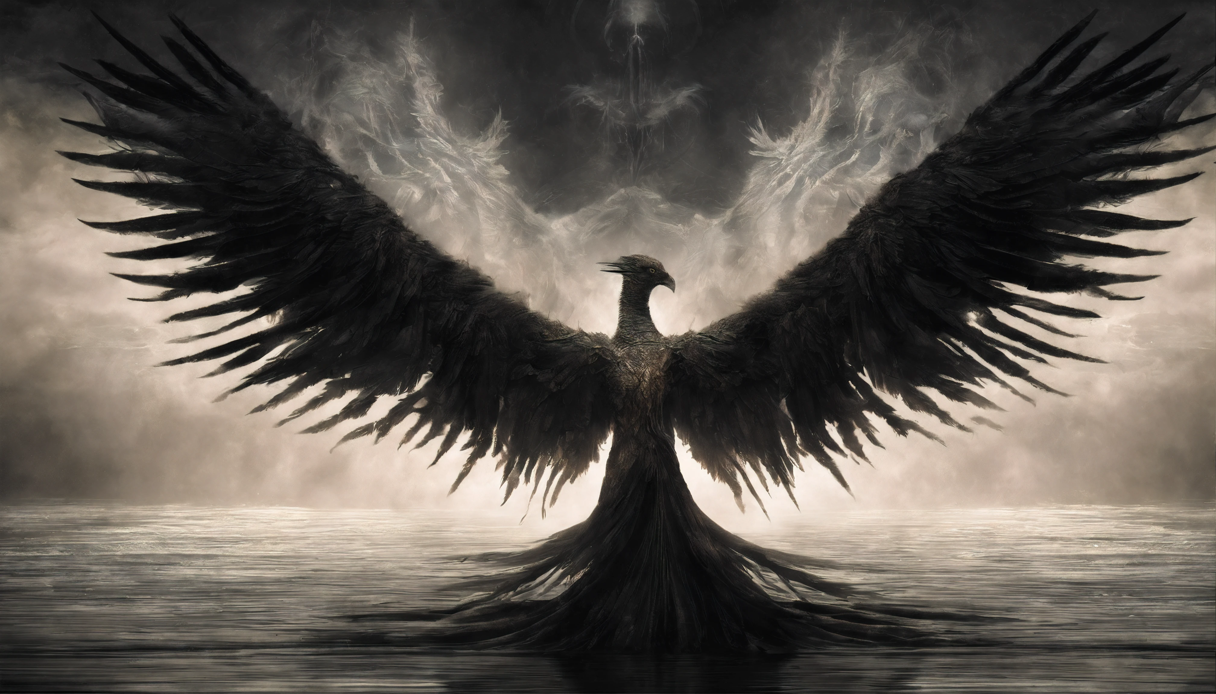 A phoenix with feathers ablaze soars through desolate darkness, trailing smoldering cinders. Tangled within molten plumage are remnants of broken chains, scripts of limiting beliefs, ashes of an outgrown identity.

It circles through storm clouds with eyes closed, wrestling turbulence within its mind, shedding memories that try to define its imposed limits. Talons tightly clutch an hourglass frozen mid-spill. Wings stretched outward reach for unseen currents to direct its uncertain flight.

Piercing cries echoing from its metallic beak call out for clarifying guidance while navigating the mystifying psychic terrain. Till finally, ascendant rays part the boiling mists to reveal an oasis of emerald palms and healing crystalline waters awaiting below.

There the fiery bird alights at long last, dissolving completely into the reflecting pool that held visions of its truest self now awakened. Emerging rippling outward, the phoenix rebirths anew from once simmering waters - gleaming bold and gold, crowned by sparks it manifested from friction of its long turbulent quest inward.

So in regal resplendence it takes back to limitless skies on majestic outstretched wings, fearless and unchained, boldly burning trails toward horizons of liberated destiny. Behind it unfolds in radiance the illuminated map it forged, a blazing skyward stairway for kindred spirits to find and claim their sovereign way home.