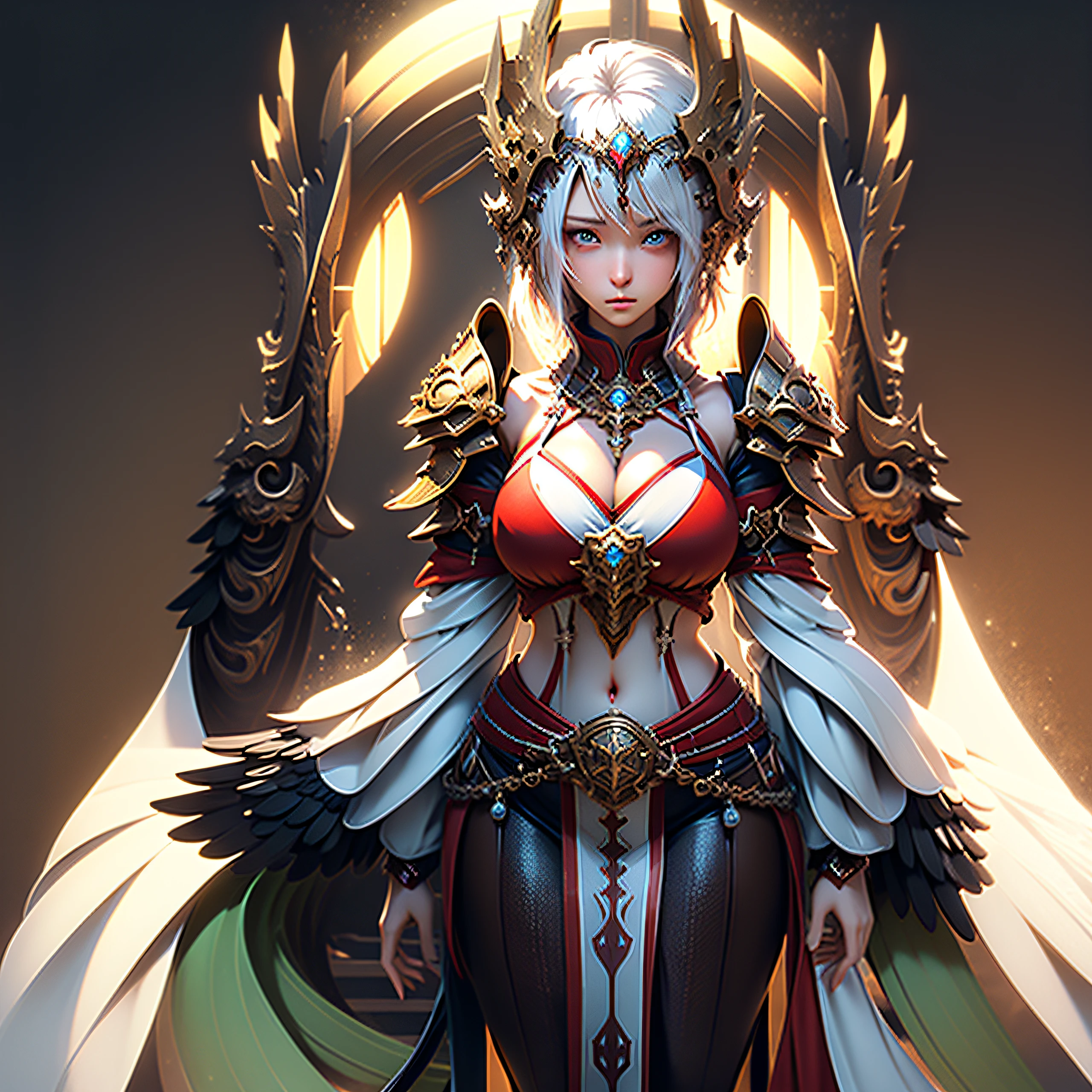 (( (tmasterpiece),(Very detailed CG Unity 8K wallpaper),best qualtiy,cinmatic lighting,细致背景,beatiful detailed eyeright pupils,(Very fine and beautiful),(Beautiful and detailed eyes description),ultra - detailed,tmasterpiece,facing at camera,hight resolution)), ((Dressed in insanely sexy bikini armor:1.4)), Richly decorated armor, a beautiful woman warrior, Shorthair, Platinum Blonde Hair, cleavage of the breast