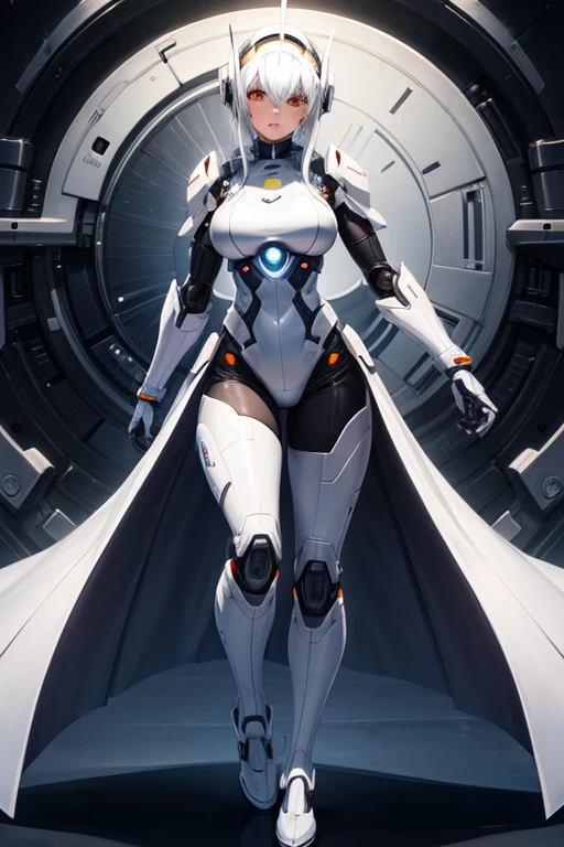 ((((High contrast dark room ambient lighting, dark background))), 1boy, serious, standing, ((doll knees, doll elbows, ((doll joints:1.2, action figure limbs:1.2, segmented body))), [mechanical body], (segmented waist), (doll waist), (black hair, dark black hair over eye:1), long hair cut, pale skin, ((brown eyes)), ((glowing_eyes)), (((ultra detailed eyes:0.7, beautiful and detailed face, detailed eyes:0.9))), ((centered)), (wide shot), facing viewer, (((outdoors, darkness, falling leaves:0.9))), medium breasts, looking at viewer, ((half closed eyes)), ((perfect hands)), (((head:1, arms, hips in view, elbows, thighs, in view))), ((hands at sides)), lively eyes, beautiful lighting, outside, outdoors, background, ((defined subject)), 25 years old, (head tilt), (((cool))), ((lively)), (((high contrast))))