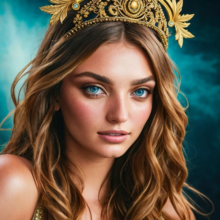 instagram, mid shot photo of [Lily Donaldson|laurabailey] as [QuantumASMR|Celine Farach], egirl makeup dark fantasy background, charming smirking by Martin Deschambault and Robert McGinnis ultra realistic highly detailed intricate photorealistic analog style photograph sharp focus on eyes, cinematic lighting, on stage