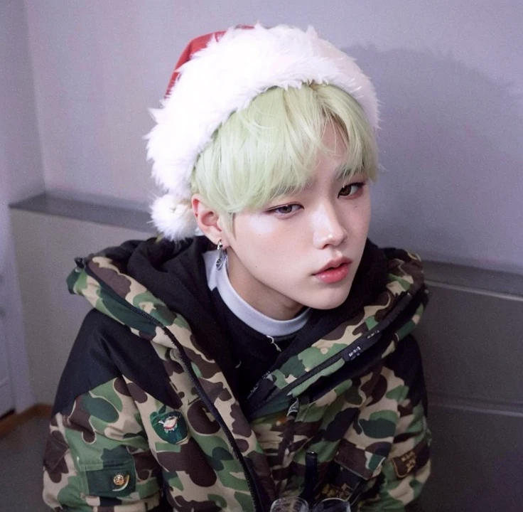 Araffe in a camouflage jacket and a Santa hat.., Yoongi de pelo negro, Jimin\labios regordetes, Jimin\swollen right eyelid, Giga Chad llorando, Parque Jimin, Taehyung comiendo papas fritas Gucci, Cai Xukun, Jimin\Nariz griega de, Guy necesita a Jimin, Jimin, melena verde, Wan adorable cara coreana, Hyung Tae, cabello verde
