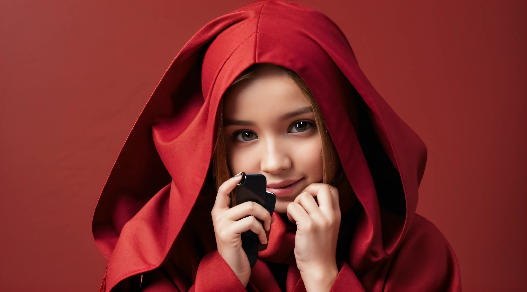 Blonde children with red scarf talking on cell phone with red background, red scarf, vestido com um belo manto vermelho, turbante oval vermelho, vestindo roupas vermelhas, pano vermelho, beautiful arab children, vestindo uma capa vermelha, middle eastern skin, no fundo vermelho , Retrato de Darna moderno, beautiful Iranian children, vestindo roupas vermelhas, retrato de Sophie Mudd, tudo vermelho