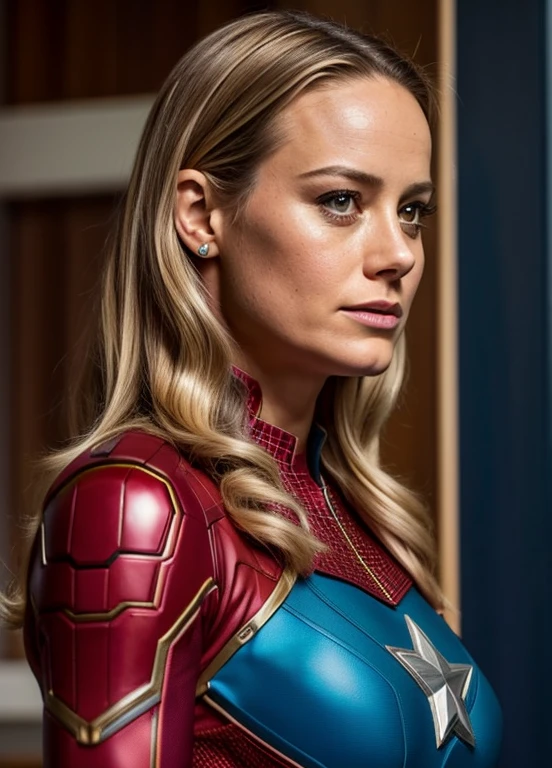 Foto de SKS Woman, con el uniforme de capitana marvel