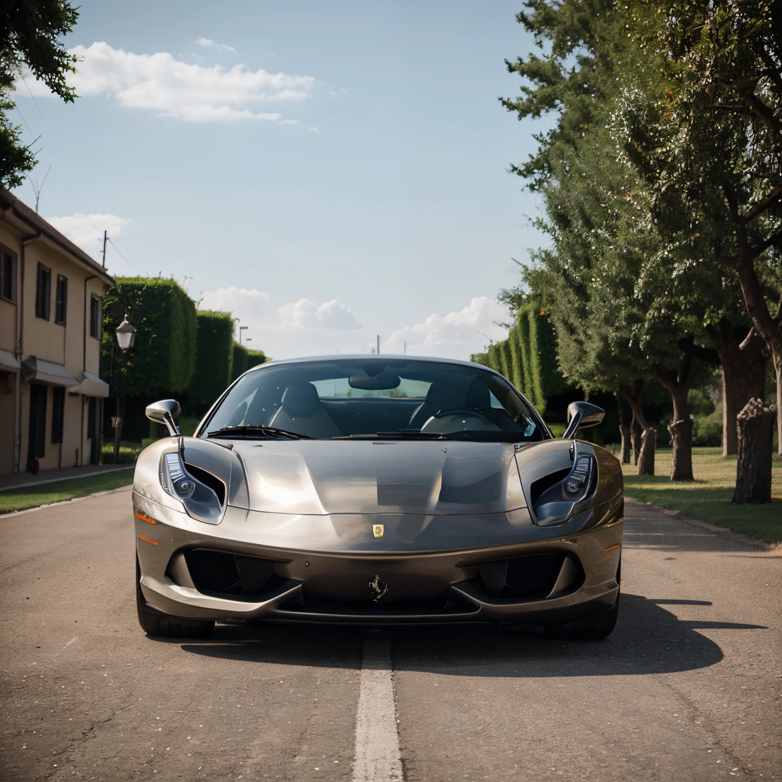 Logo for photographer of high-end Ferrari-type cars in metallic 3D