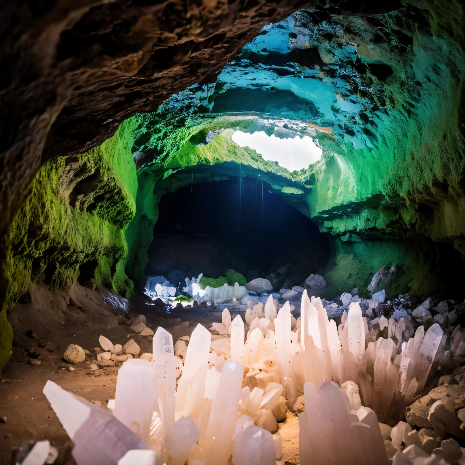 Crystal caves with crystals in them,