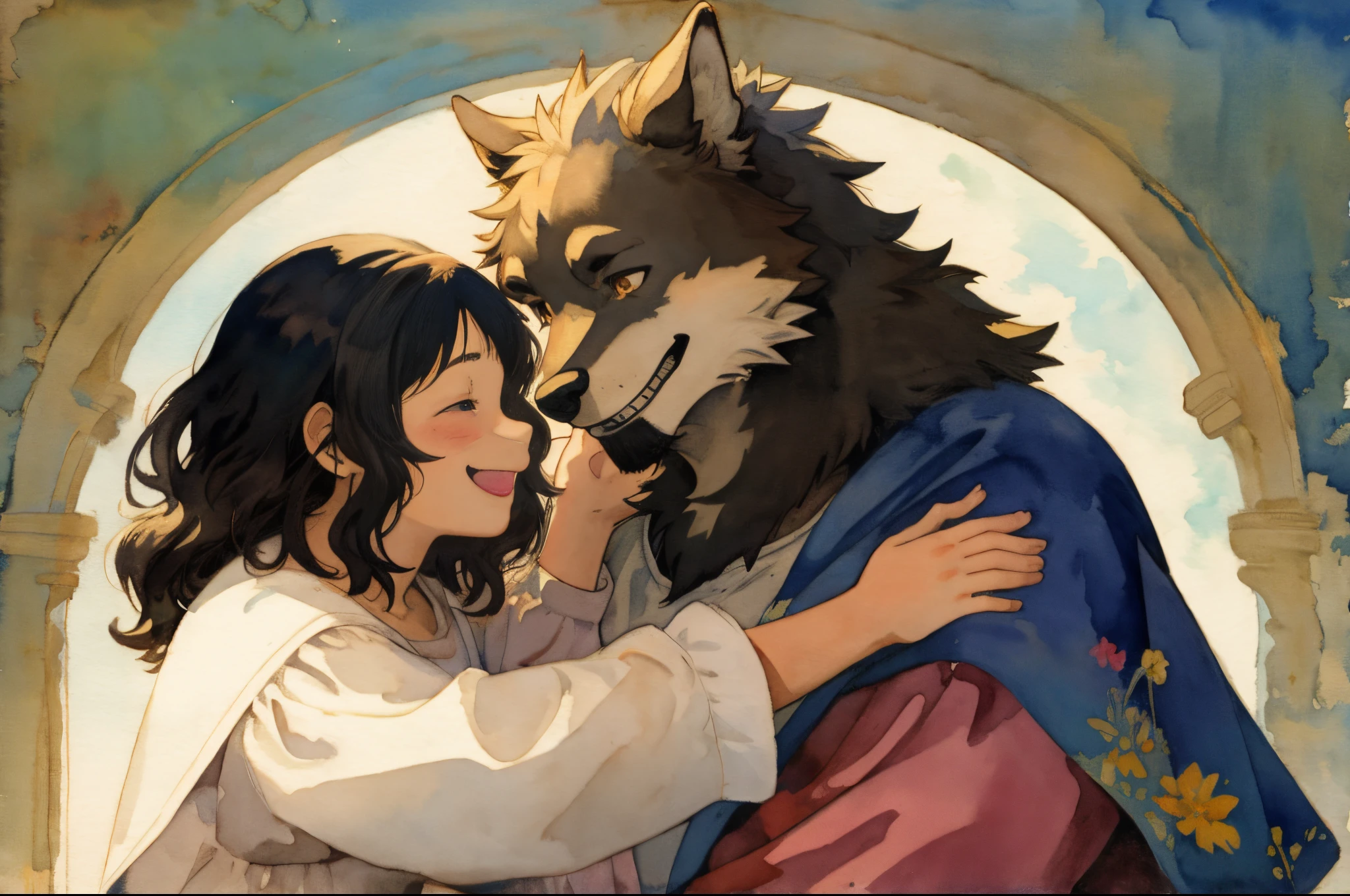 cover page, highres, top quality, best quality, paid reward available, High-quality illustrations, unparalleled masterpiece, perfect artwork, absurdres, super high resolution, detailed background, perfect ( nice 2boys, kemono, suit)(furry anthro:1.7)Top executives shake hands on the achievement of the project, smile, portrait,