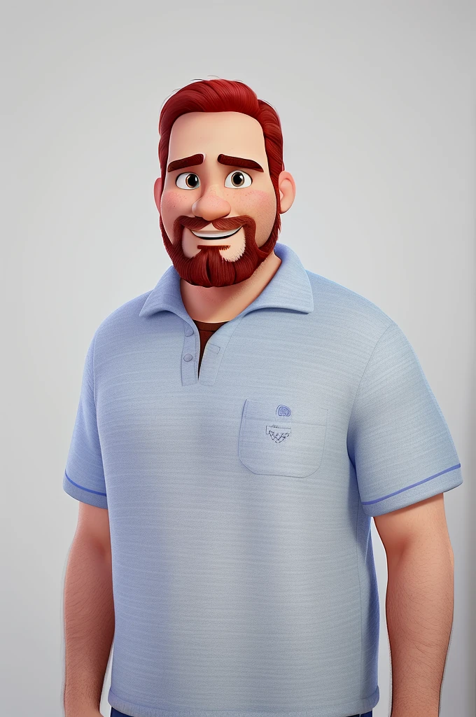 um homem de barba um pouco ruiva, gorro do papai noel no estilo disney pixar , alta qualidade, melhor qualidade