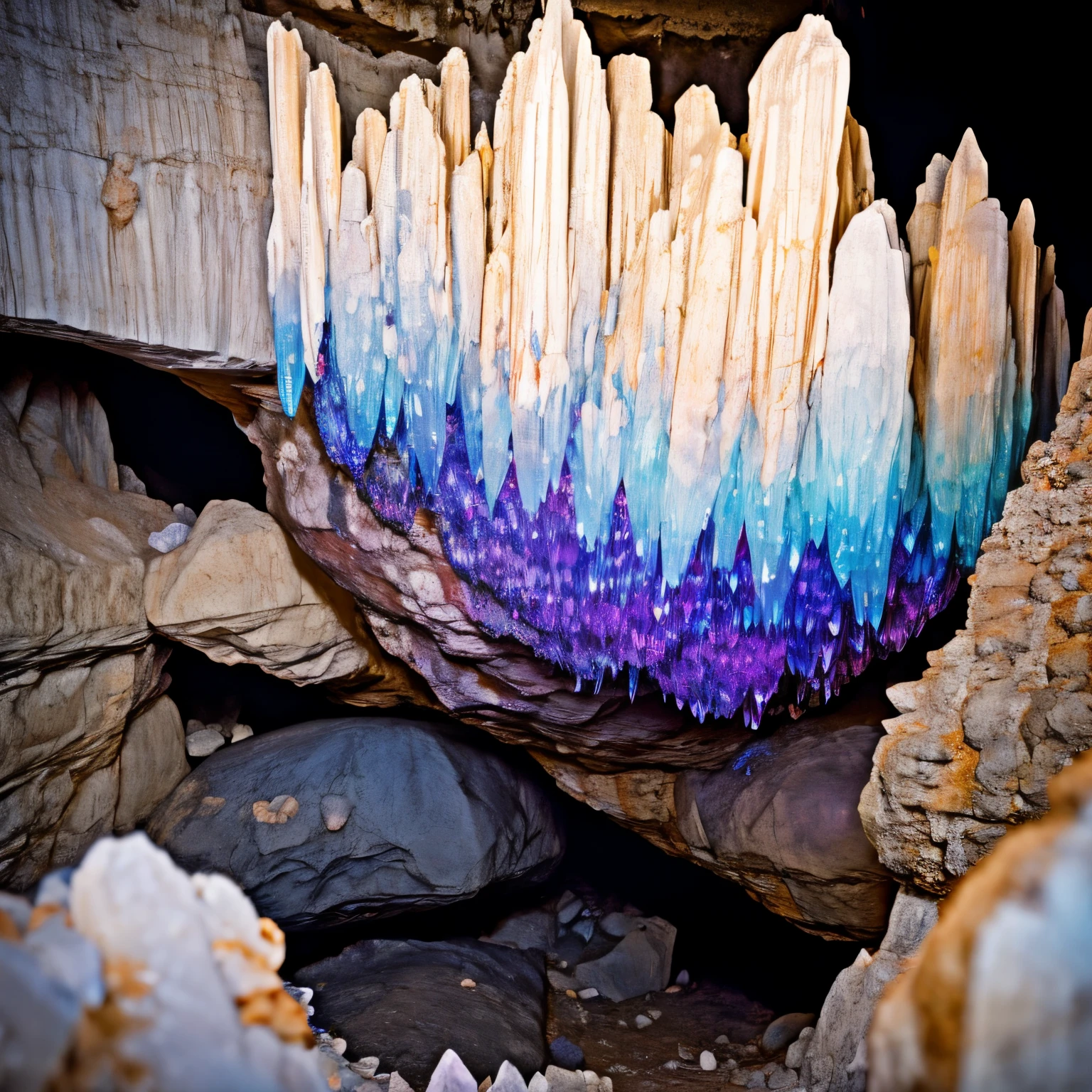 Crystal caves with crystals in them,