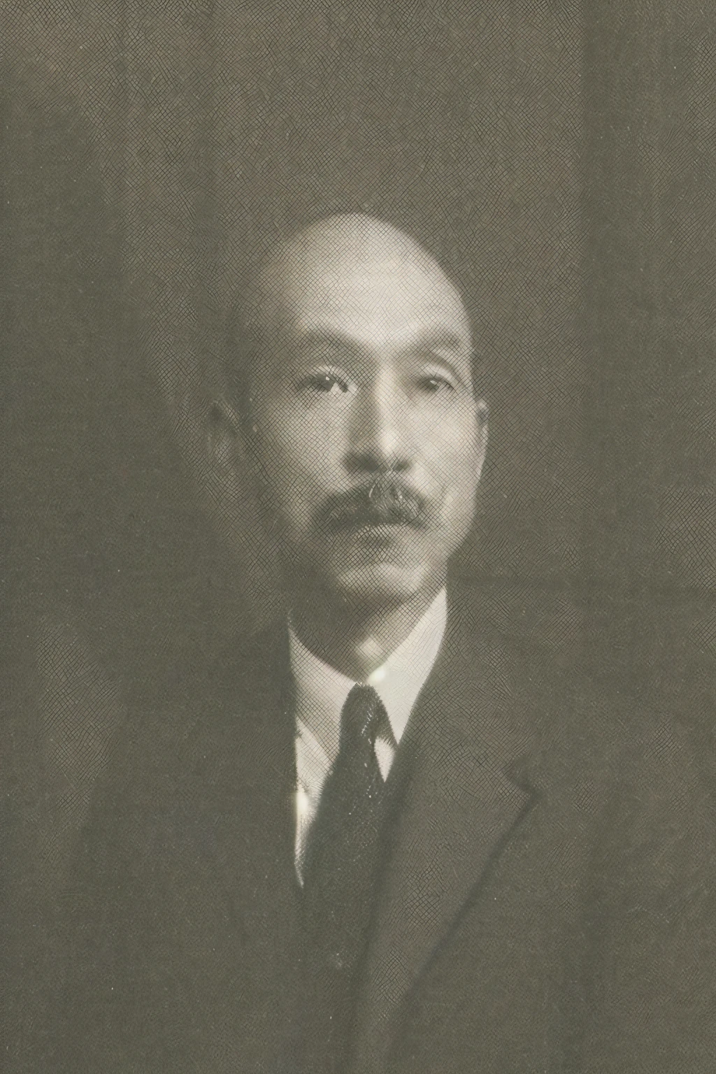 Fu De black and white photos,in the photo,A man wearing a suit、Man in tie, Shiro, Miyagawa Changchun, Chi Xinlong, akikazu mizuno, inspired by Nakahara Nantenbō, hanekawa tsubasa, tatsuya endo, Riichi Ueshiba, fujita goro