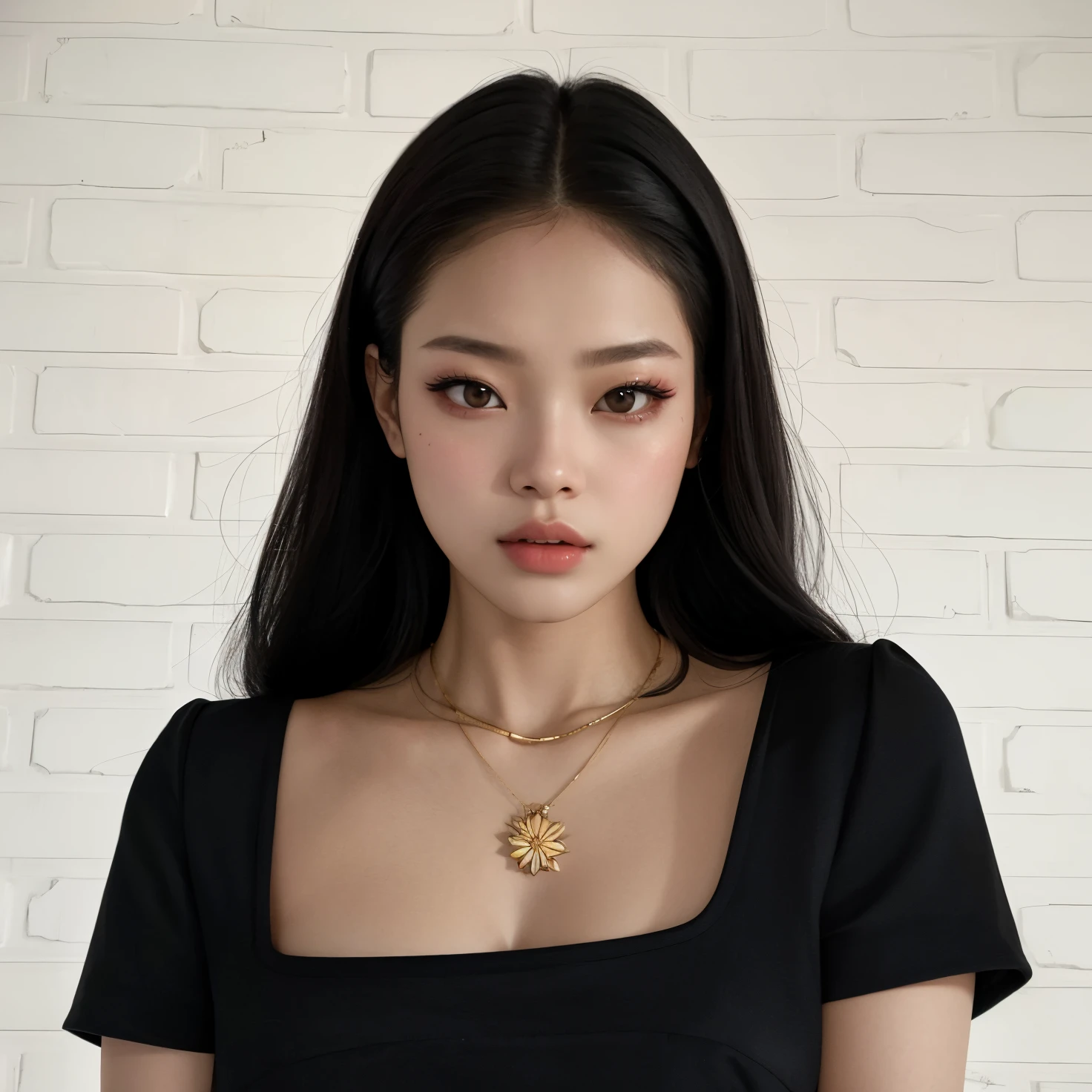 um close up de uma mulher usando um top preto e um colar, jennie blackpink, jossi do blackpink, TaeJune Kim, Heonhwa Choe, Gongbi, Retrato de Jossi de Blackpink, a young asian woman, basia tran |, Nivanh Chanthara, Jaeyeon Nam, imagem vazada, Wenfei Ye, Jiyun Chae