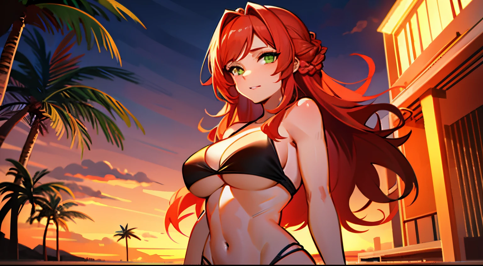 nude woman standing on beach with erect , cock, single braid, light purple hair, ocean, tropical beach, looking at viewer, (from below:0.7) fitness model woman posing in perfect outfit in city park at night over looking desert, swim suit normal boob size hard tits, redhead haired woman with medium boobies, perky tits, redhead girl, with red hair and green eyes, redhead, with green eyes, beautiful redhead woman, redhead woman, red haired goddess, red head, she redhead, ginger hair with, sexy young redhead girl, ginger wavy hair, health skin
