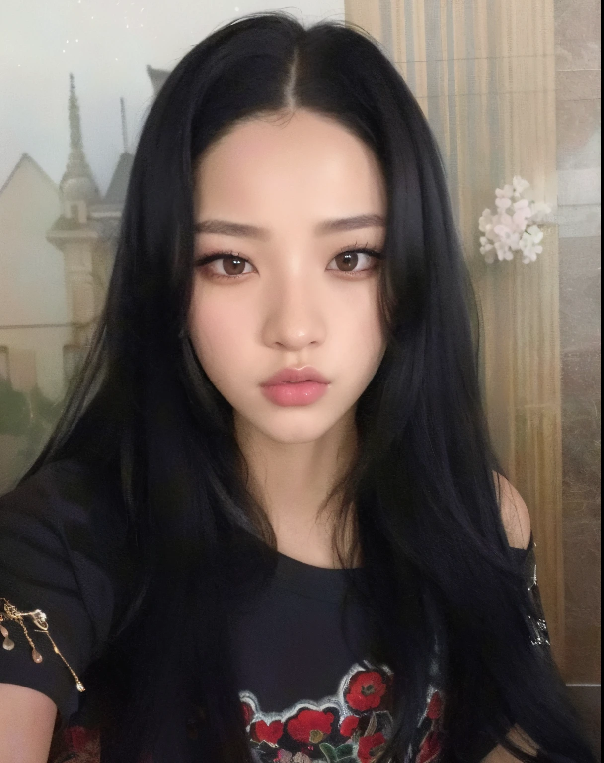 mulher arafed com cabelo preto longo e um top preto, Jisoo do Blackpink, jisoo do blackpink, Retrato Jisoo Blackpink, Retrato de Jossi de Blackpink, Ulzzang, Heonhwa Choe, jossi do blackpink, dilraba dilmurat, Jinyoung Canela, Dom Yunjoo, Krystal, Sha Xi, Xision Wu, menina coreana