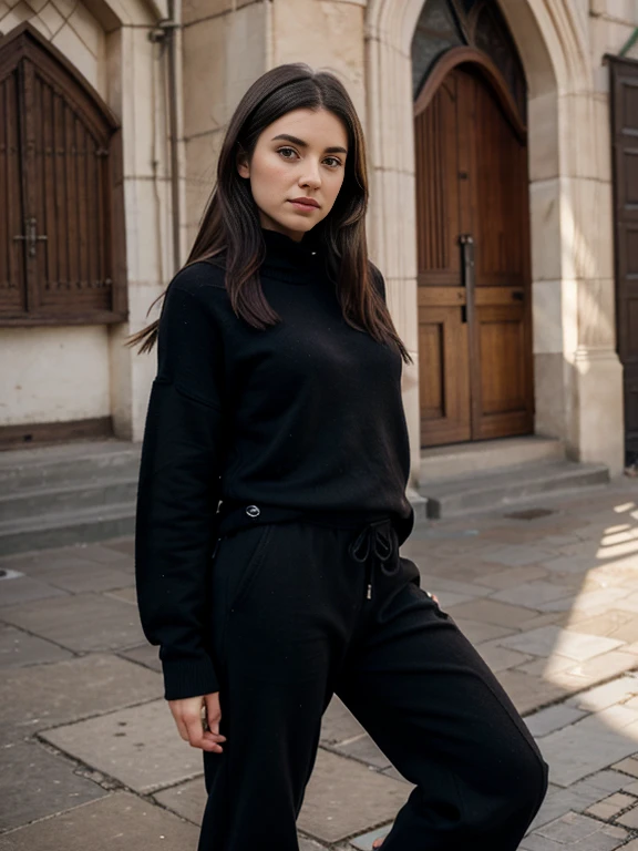 Unique Anglo-Saxon girl 25 yearsold, dark hair, pullover pants, in iran
