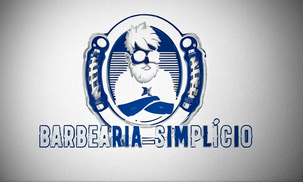 a close up of a logo for a barber shop, very , simplistic, cartoonish and simplistic, , no stipe, inspired by Miklós Barabás, simplicity, inspired by Hermenegildo Anglada Camarasa, by Hermenegildo Anglada Camarasa, inspired by Tomàs Barceló