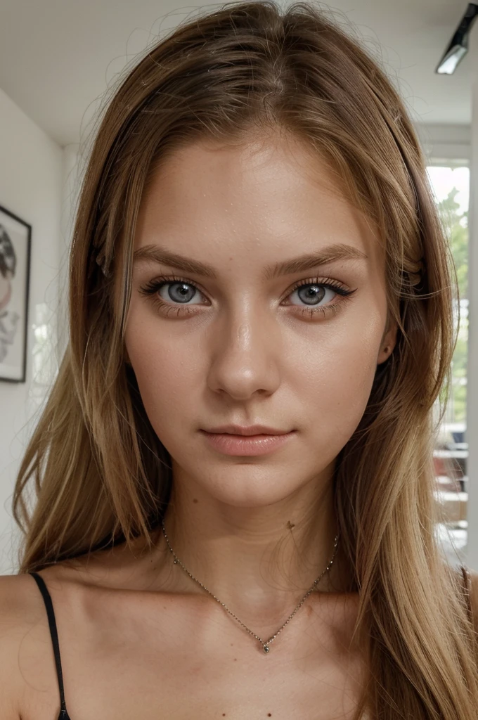 ((best quality)), ((Meisterwerk)), (Detailliert), Perfektes Gesicht, 1.1, Hochdetaillierte Gesichts- und Hautstruktur, Detaillierte Augen, cute makeup, Anna 21 year old blonde swedish girl, cute selfies