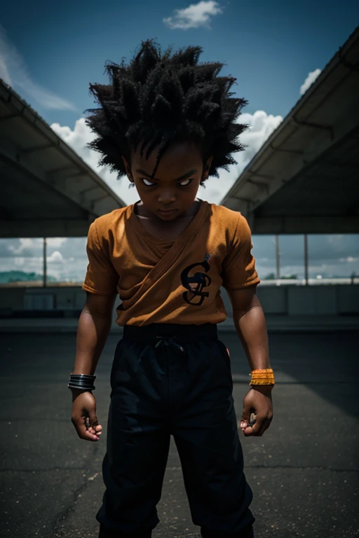 black , young black boy, dragon ball, goku, vegeta, anime, cartoon,