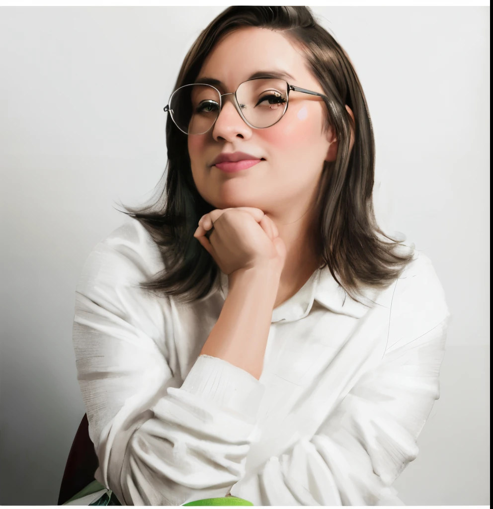 plump woman with glasses sitting on a chair with her chin resting on her hand, foto de perfil headshot, retrato de alta qualidade, julia sarda, Retrato de Christy Ren, retrato de perfil, yael shelbia, imagem retrato, julia fuentes, retrato headshot, retrato editorial, Blanca Alvarez, foto retrato, retrato profissional, rebecca sugar, Jovana Rikalo