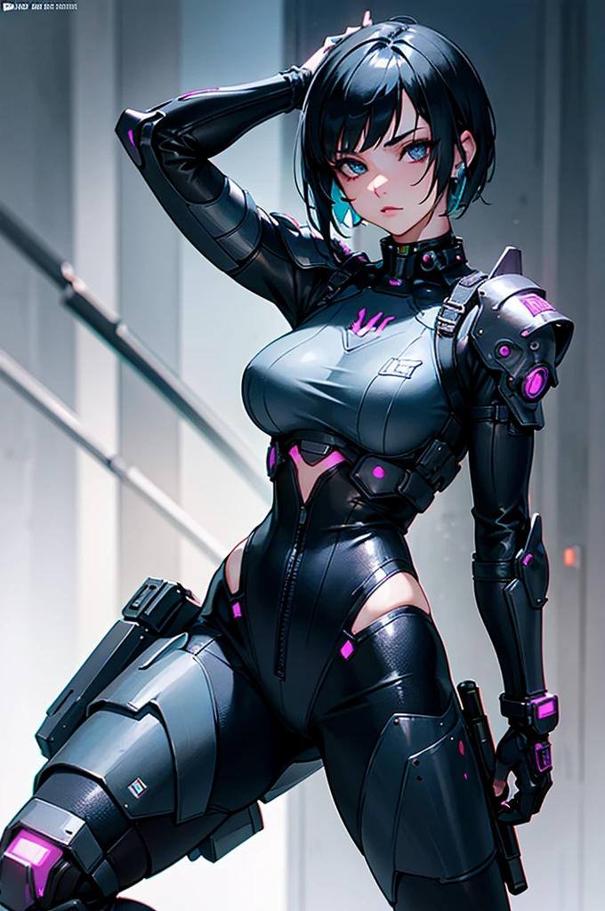Beautiful Alluring cyberpunk female soldier, wearing camo colored suit, camo armor, camo leotard, glowing parts, exposed mechanical arms, exposed mechanical legs, Athletic Well Toned Body, Elegant Form, Barely Clothed, cleavage, Beautiful Face, Ominous cyberpunk Theme, Fiverr Dnd Character, Octane Render, Digital Art, Extreme Detail, 4k, Ultra Hd, Polished, Beautiful, Hyperdetailed, Intricate, Elaborate, Meticulous, Photorealistic, Sharp Focus, Wlop, Character Design, Unreal Engine, 3d Rendered, Volumetric Lighting, Reflections, Glossy, Digital Illustration, Sensual Pose, Suggestive Pose, Lewd, Full Body Shot, anatomically correct, 💖❤💕💋❣